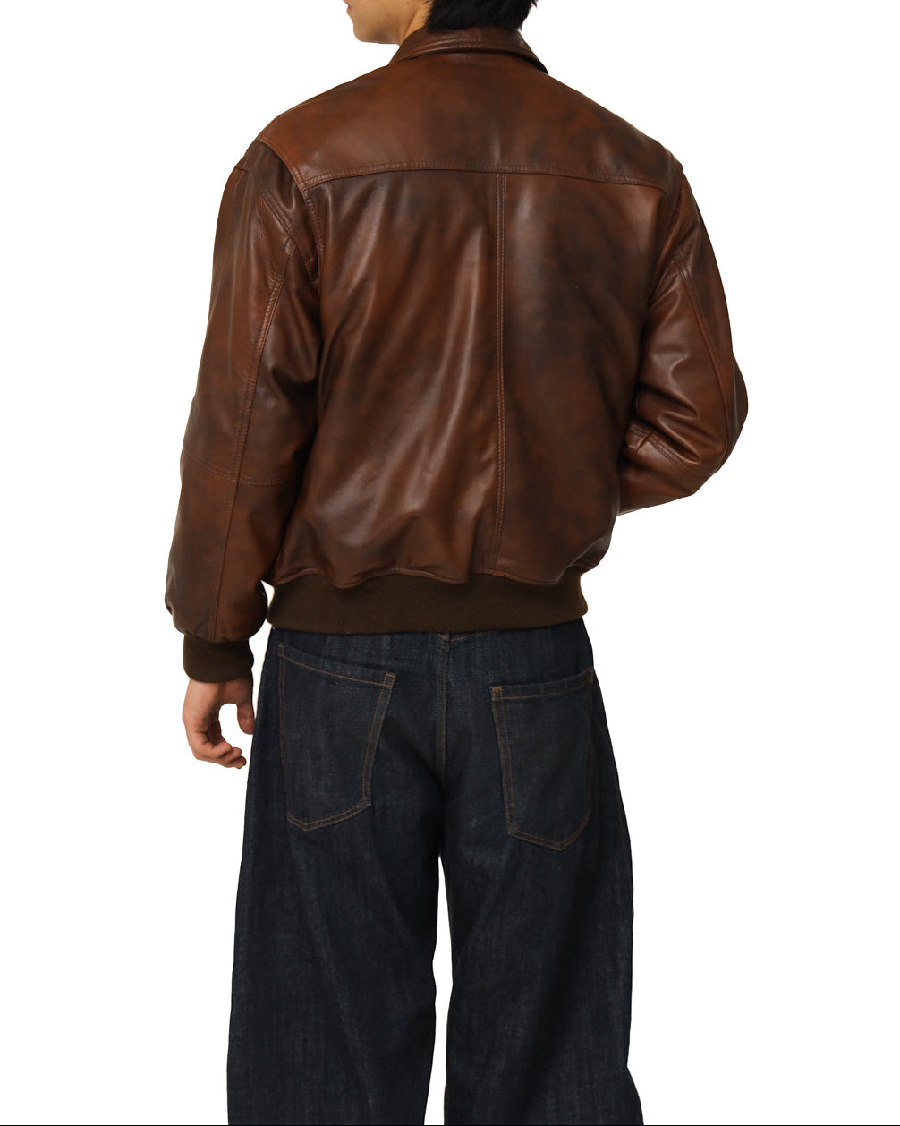 Vintage Clasp Sheepskin Leather Jacket