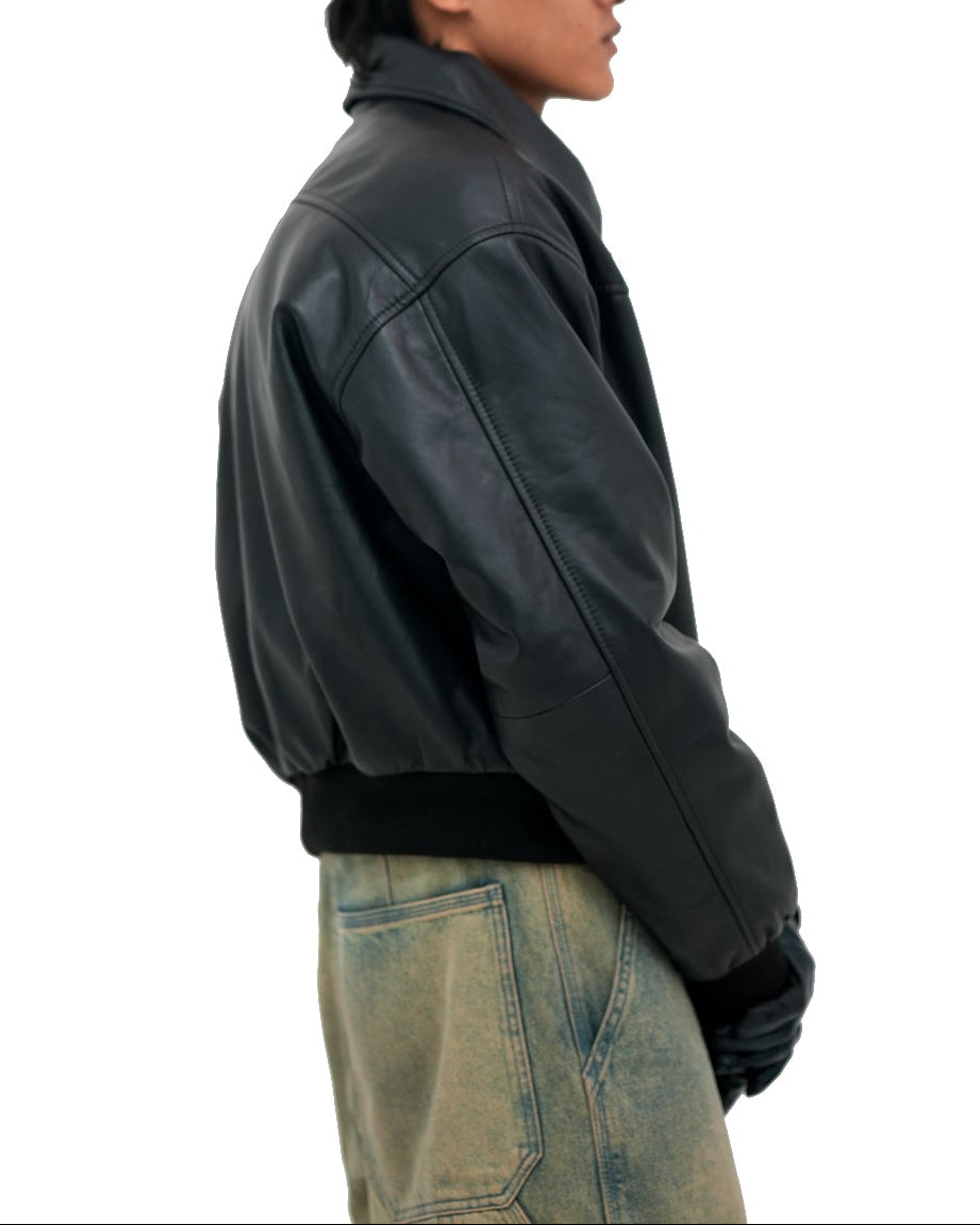 Cropped Carbon Black Jacket